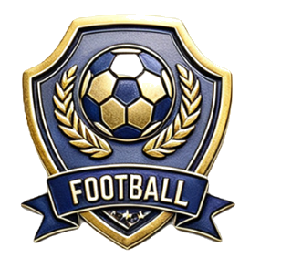 Football shield enamel pin