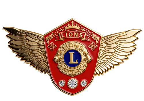 Lions International winged shield pin