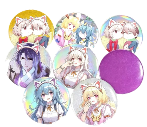 Anime character enamel pin collection